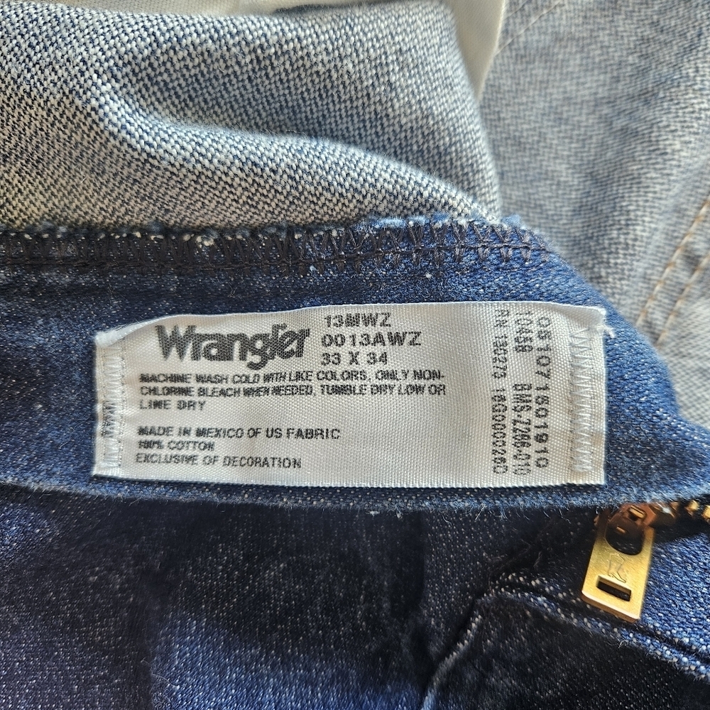Vintage 90s Wrangler 100% Cotton Cowboy Cut Western Jeans - Picture 10 of 10